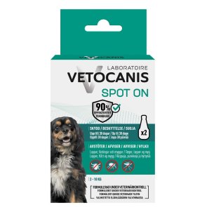 Anti-parasit Spot on Hund Vetocanis small medium large fästingmedel ohyra hund fästing loppor mygg