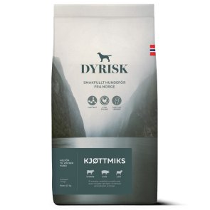 Dyrisk Kjøttmiks torrfoder – norskproducerat hundfoder med färska råvaror och hög andel norskt kött för naturlig näring och smak
