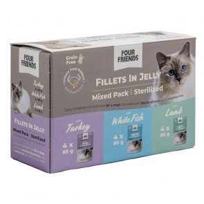 Four Friends Sterilized - Filets in Jelly Mix 12-pack