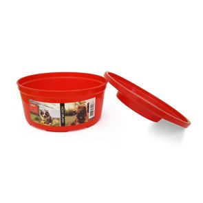 Petcare Active Canis Non-Splash Plastskål Röd 1,4 liter nonspill antispill skål reseskål plast hundskål resa bilskål vattenskål