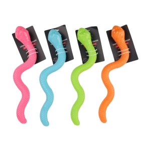 Petcare Active Canis Snacksorm med pip, 41 cm, blandade long snack snake aktiveringsleksak godisgömma rosa blå grön orange gummi