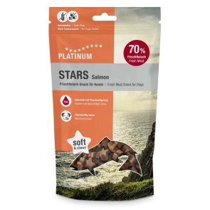 Platinum STARS Salmon, 185g lax fisk hundgodis hundsnacks stjärnor mjuka saftiga för hund