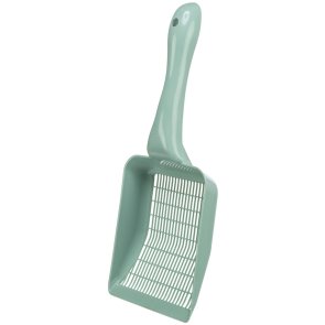 kattspade xl kattskopa kattsandspade kattsandskopa klumpbildande kattsand blå grön mörkgrå plast trixie finmönstrad