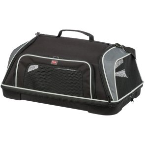 Trixie Transportväska Airline, 55 × 23 × 40 cm, svart grå flygväska hundbur kattbur handbagage flygbur kabin godkänd flygbolag s
