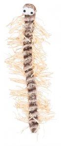 Kattleksak tusenfoting, plysch/bast, 33 cm